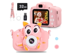 Cámara HD para niños Yizhood con cámara dual de dinosaurios: toma fotos y graba videos con tarjeta de 32 g