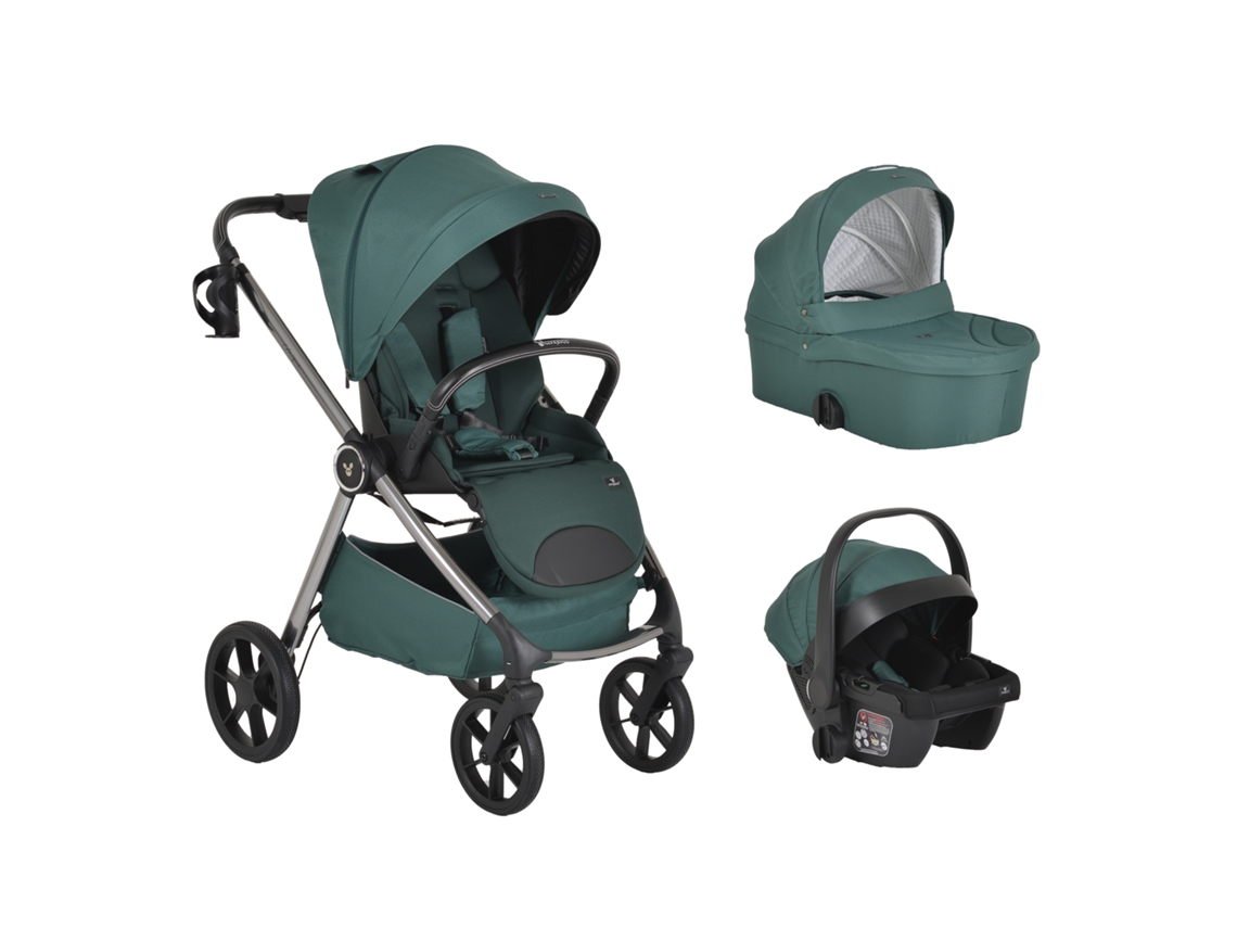 Cochecito de bebé único 3 en 1 Canguro Verde Pino Canguro