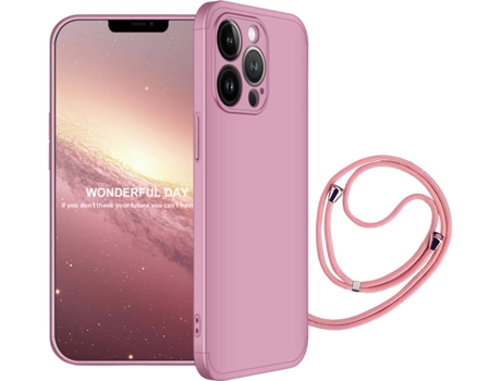 Funda Apple iPhone 13 Pro Slim Armor 360º con Cordon Rosa