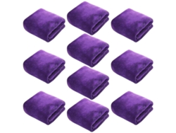Rebe-paquete De 10 Toallas De Peluquería - Secado Rápido Para Cabello, Manos, Rostro - Uso En Hogar, Salón, Spa, Barbería Deep Purple