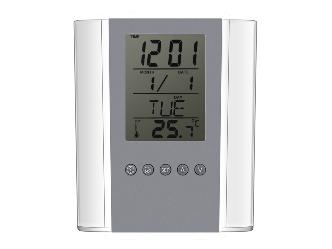 2026-reloj Despertador Digital Con Display De Temperatura Y Organizador De Lápices Y Bolígrafos