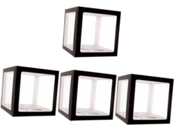 Juego De 4 Piezas De Cajas Cuadradas Para Globos, Soportes Transparentes Para Fiestas Y