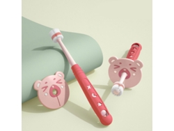 Cepillo De Dientes Infantil 360° Con Cerdas Suaves, Nano Plástico, Para Bebés, Niños Pequeños Y Niños - Rojo
