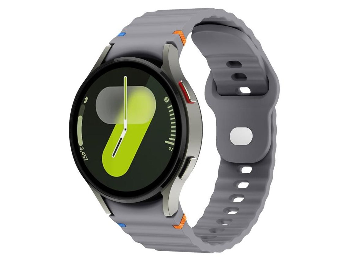 Correa de silicona para Samsung Galaxy Watch 7 (40/44 mm) - 20 mm con costuras onduladas y hebilla invertida