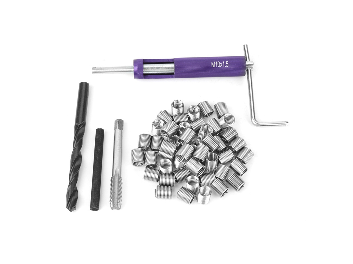 50 Piezas Inserts De Hilo Espiral De Acero Inoxidable Para Reparación De Rosca M10 X 2d