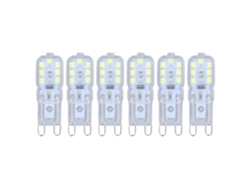 Bj-bombilla G9 Led Regulável 3w 14 Leds Luz Quente 110v Proteção Para Os Olhos Economia De Energia Para Lâmpada De Teto Candelabro (6 Unidades)