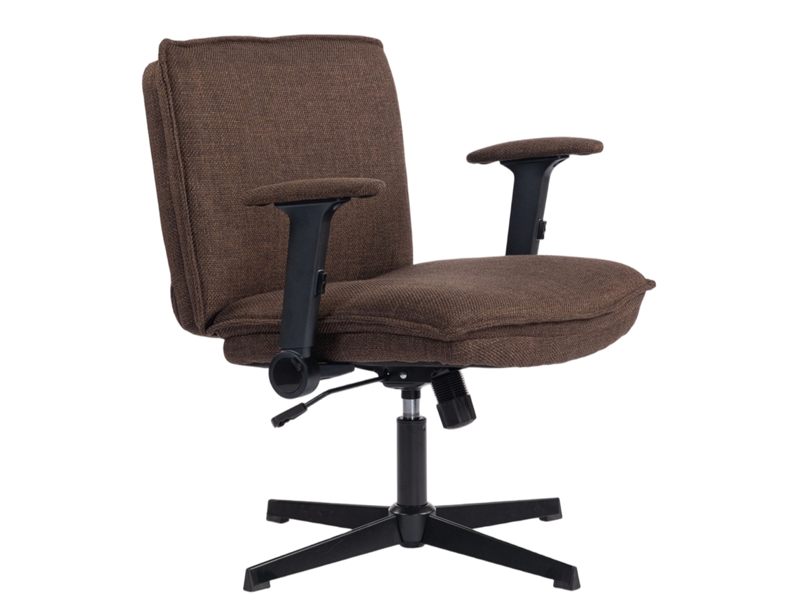 Silla De Oficina Giratoria Marrón Sin Ruedas