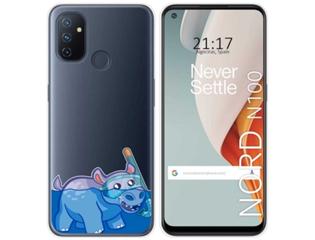 Carcasa OnePlus Nord N100 TUMUNDOSMARTPHONE Dibujos Transparente Multicolor
