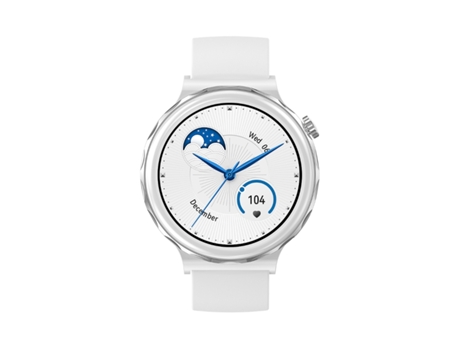Reloj Inteligente Para Mujer Blanco Dorado Hk43