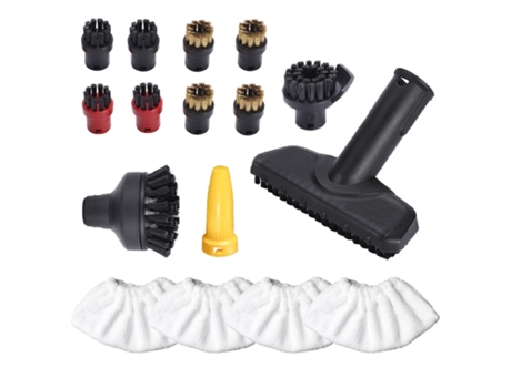 Para Karcher SC SC1 SC2 SC3 SC4 SC5 Limpiador de vapor boquilla de extensión cepillo de limpieza cubierta de cabeza kit de cepillos redondos piezas...