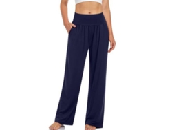 Pantalones Casuales Para Mujer Con Tirantes Anchos, Cómodas Bragas Deportivas De Talle Alto Para Yoga Con Bolsillos.