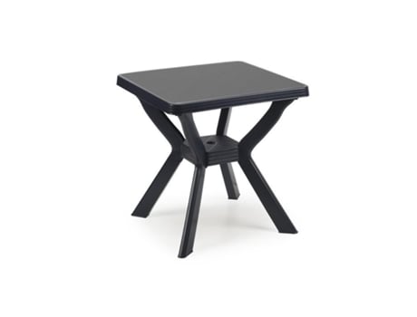 Mesa resina reno antracita 70x70 cm