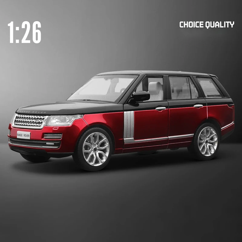 (rojo) Coche De Juguete A Escala 1:26 De Aleación, De Metal Fundido A Presión, Con Sonido Y Luz. Coche De Juguete Para Niños.