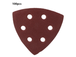 100 Lijas Triangulares Con 6 Agujeros, Grano 80, Abrasivo, Para Pulir Madera Y Metal (granos 40/60/80)