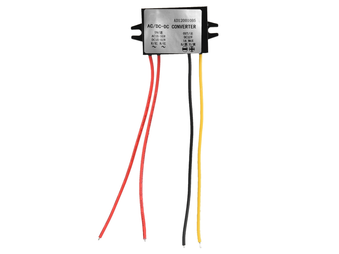Módulo Convertidor De Potencia Ac24v-dc12v, Regulador De Potencia De 1a Para Audio De Automóviles, Luces Led Y Motores.