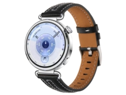 Bracelete Para Huawei Watch Gt 6 (41mm) - Couro - Fivela Prateada Preta