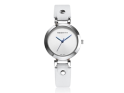 Reloj De Pulsera Analógico De Aleación Para Mujer Con Esfera Redonda Y Movimiento De Cuarzo Blanco.