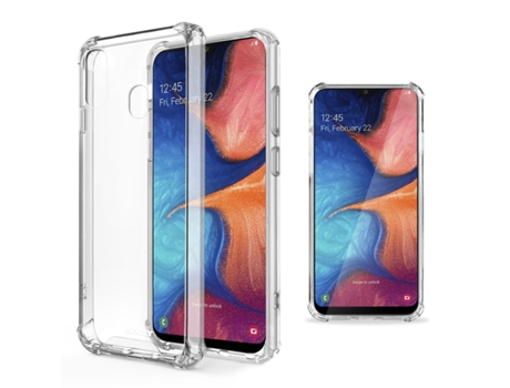 Funda de Silicona a Prueba de Golpes MOOZY para Samsung A20E Funda de Teléfono Transparente Cristalina Funda de Tpu Suave