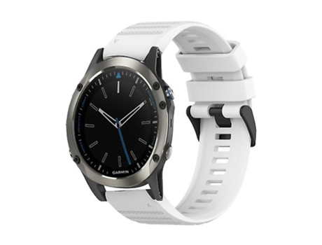 Correa para reloj Garmin Quatix 5 Sapphire 22mm, textura Horizontal, correa de silicona con herramienta de extracción blanca VENISYMLIS