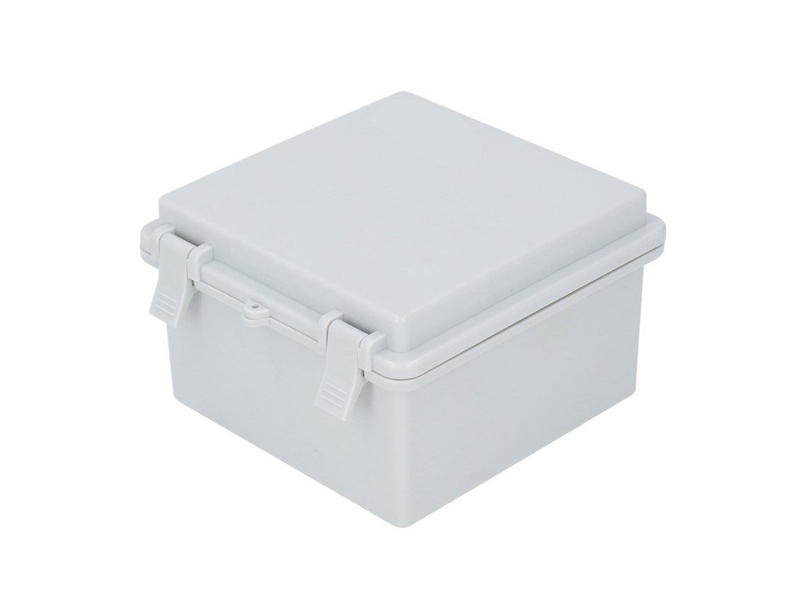 Caja De Unión Eléctrica Impermeable Ip67 Con Tapa Bisagra Plástico Abs Para Proyectos Electricos Al Aire Libre Gris