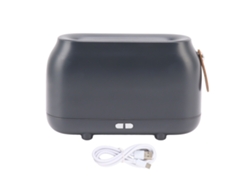 Humidificador USB de 180 ml con luz de llama RGB, 5 V, 10 W, 2 modos silenciosos para oficina, gimnasio y hogar.
