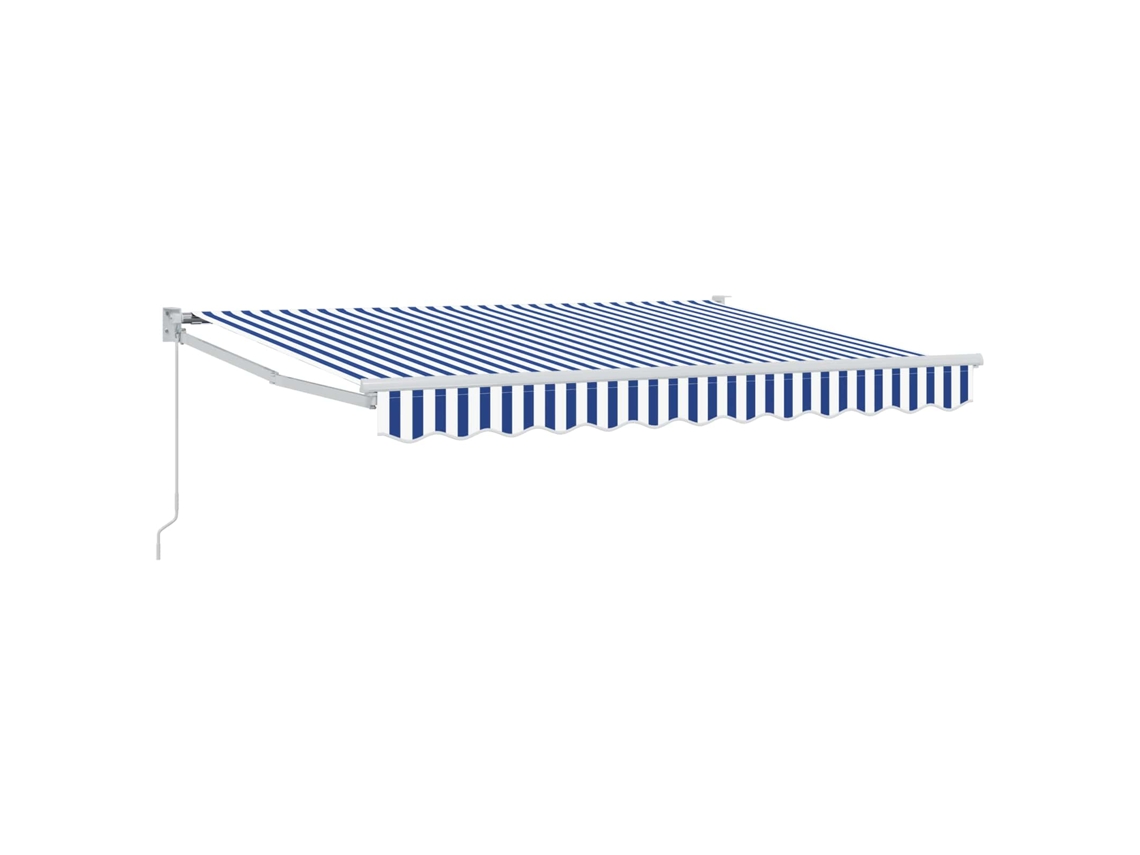 Vidaxl Toldo Retráctil Manual Azul Y 2,5 X 2 M