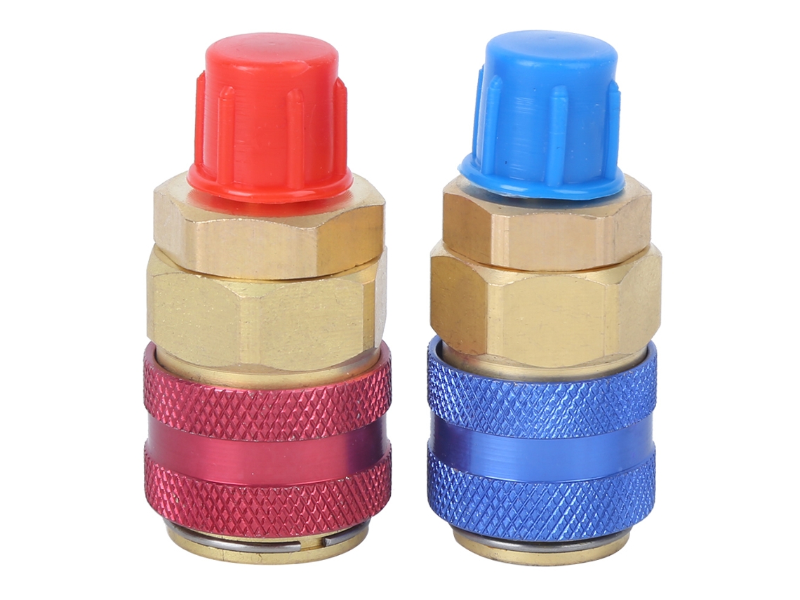 Adaptador de latón para conector rápido de aire acondicionado R134a