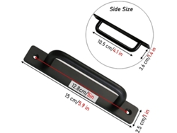 Tirador Para Puerta De Granero 15 Cm, Resistente, Corrosión, Aluminio, Elegante