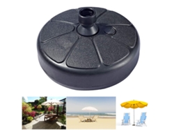 Base de sombrilla redonda negra para mesa de patio duradera