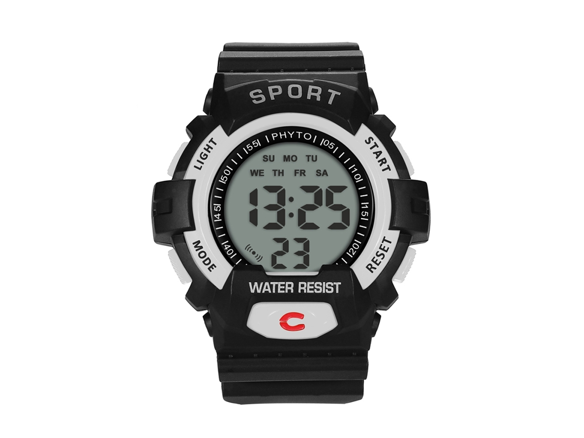 Reloj Deportivo Electrónico Para Hombre Con Pantalla Digital Cristal Outdoor (blanco)