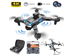 Dron K8 con cámara 4K para evitar obstáculos con láser (Duración de la batería: 15 min Negro) YIZHOOD