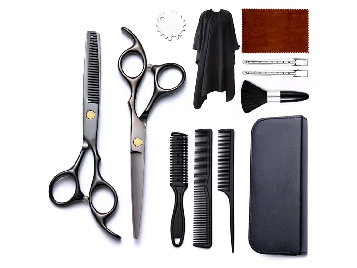Tijeras De Peluquería Profesionales De 17 Cm (afilables) – Para Mujeres, Hombres, Niños Y Animales – Incluye Peine Y Funda.