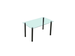 Mesa de comedor Yuri Negro 140 x 75 x 80 cm