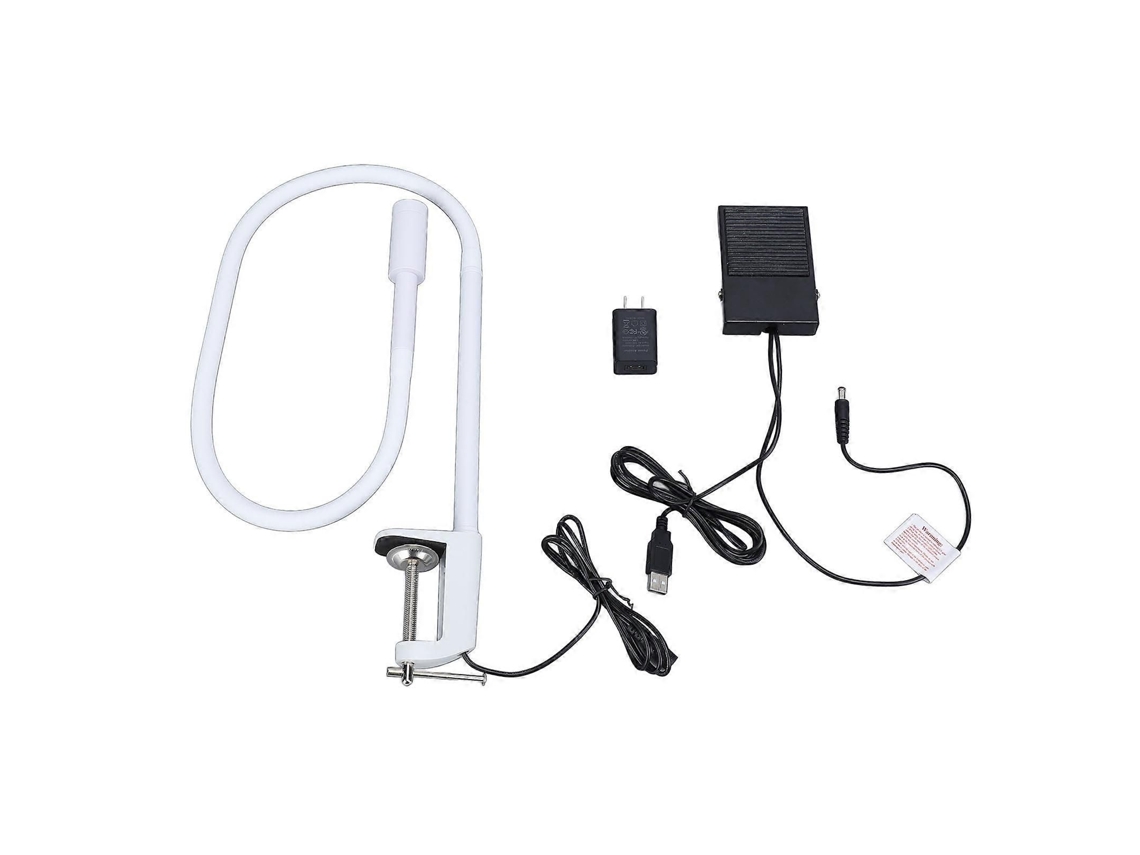 Lámpara LED para pestañas con cuello de cisne, luz LED UV flexible, sistema de extensión de pestañas para el hogar GOKOCO