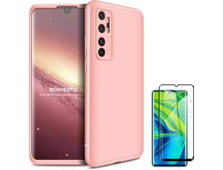 Funda y Protector de Pantalla Xiaomi Mi Note 10 Lite PHONESHIELD Slim Armor 360º / Flexguard Full Rosa