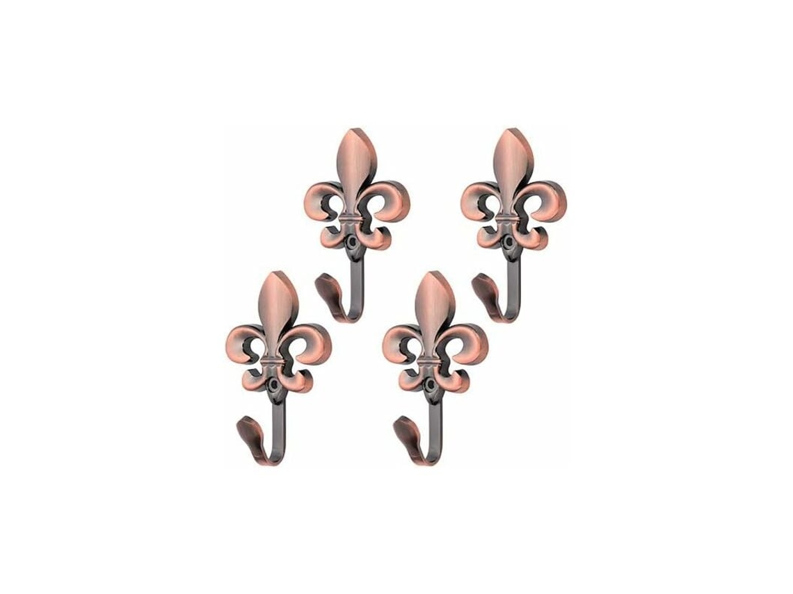 KOFIHETY Juego de 4 Ganchos Decorativos para Pared, Forma de Flor, Incluye Tornillos