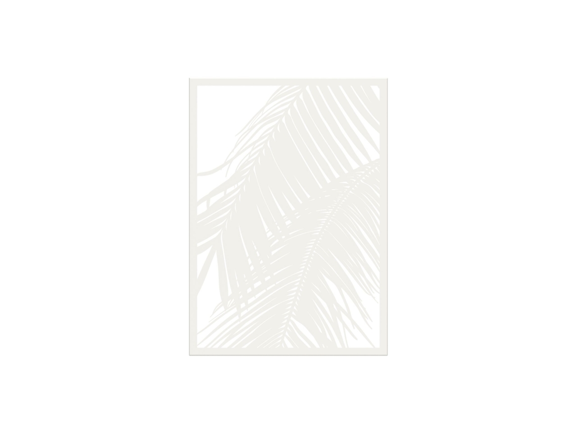 Panel Decorativo Palmera Soft Blanco Aluminio S