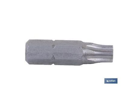 Punta de destornillador torx inviolable t-25 venta unitaria