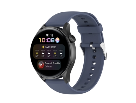 Correa de reloj inteligente para Huawei Watch3 Pro Nova Silicona suave de color sólido (Gris Azul)