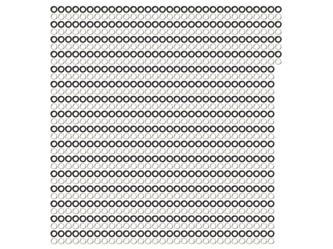 Kit De 500 Ojales Redondos De Hierro Y Cobre Con Arandelas Para Pantalones, Bolsos, Sombreros Y Cinturones - Negro Brillante