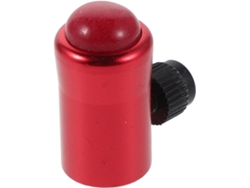 Soporte para diapasón musical de aleación de aluminio con base redonda de ágata roja vibrante.