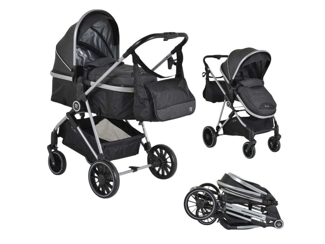 Carrito de bebé duo convertible KALI hasta 22 kg de MONI Black