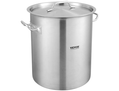 VEVOR Olla de Acero Inoxidable de 39,7L con Asa y Colador Olla de Sopa Multiusos
