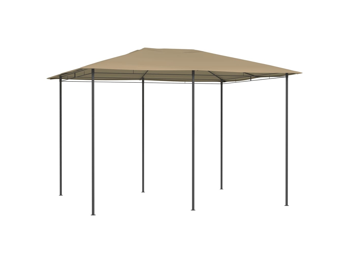 Cenador VIDAXL Gris Topo Tela (3x4x2,6 m)