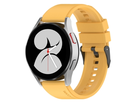 Correa de Silicona 20mm transpirable para Samsung Galaxy Watch 5 40mm/44mm/Watch 5 Pro 45mm - amarillo