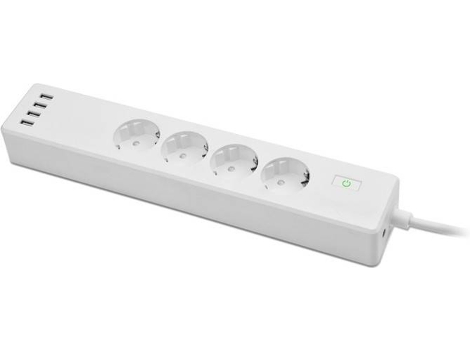 Enchufe Inteligente MUVIT IO MIOSTR001 (4 Enchufes - 4 USB - Blanco)