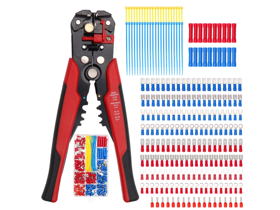 Kit De 260 Alicates Pelacables Con Conectores Aislados Para Trabajos Eléctricos.