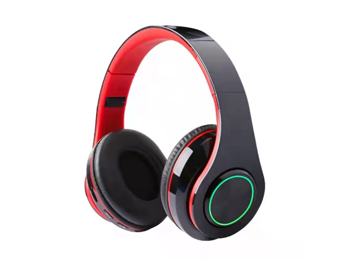 Auriculares Inalámbricos Yuysan B39 Para Llamadas De Juegos, Plegables, Con Tarjeta Bluetooth, Color Negro Y Rojo