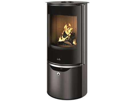 Estufa de Leña de Hierro Fundido Negro 6 kW C077Bx-06 DEVILLE