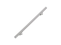 Corrimão Relaxdays, Aço Inoxidável 201, Mate, Redondo Para Escadas, 100 Cm, Ø 38 Mm, Com Suporte, Prateado